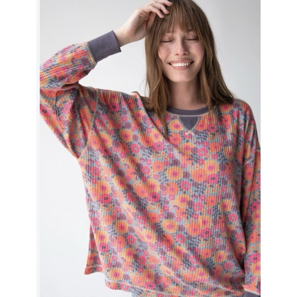 Natural Life Thermal Top Floral Size Medium Floral Cozy